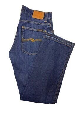 Nudie Jeans Co Slim Jim Org Dry Broken Twill Jeans Mens 32x34 fits 32x30